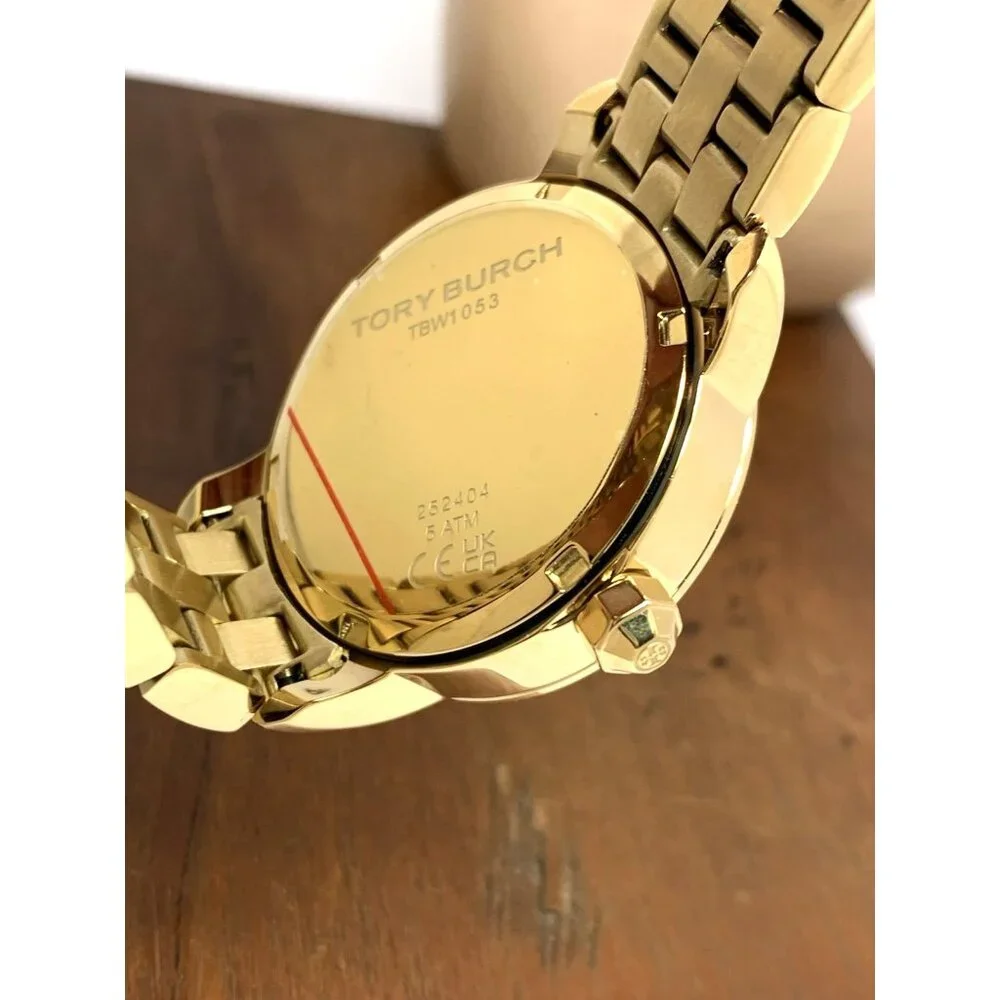 Tory Burch Women's Watch TBW1053 Quartz Cream Dial Gold Stainless Steel 34mm